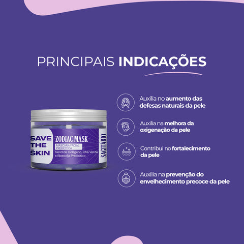 Máscara Facial Prebiótica – 120 g | Save The Skin