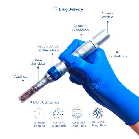 Smart Pen Caneta Elétrica de Microagulhamento + Workshop Online de Microagulhamento | Smart GR