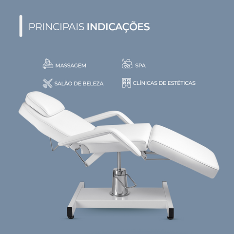Poltrona Hidráulica, cor branca, Docmob — indicações de uso, Smart GR