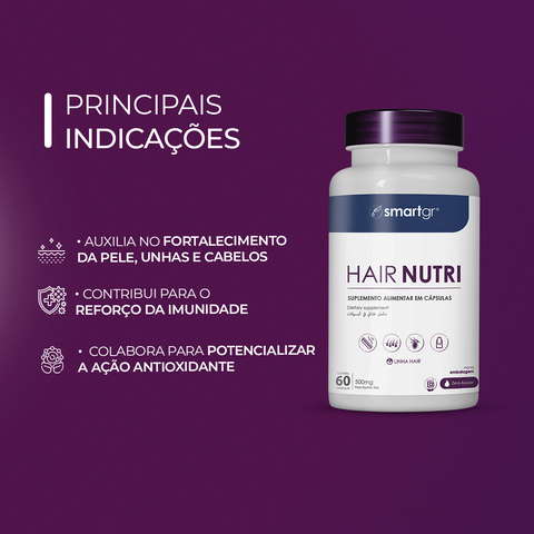 Hair Nutri, Suplemento Alimentar em Cápsulas — indicações de uso, Smart GR