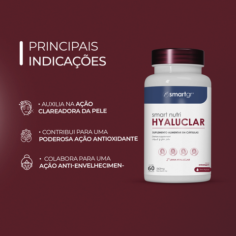 Smart Hyaluclar Nutri – Suplemento Cuidados com a Pele – 60 cápsulas | Smart GR