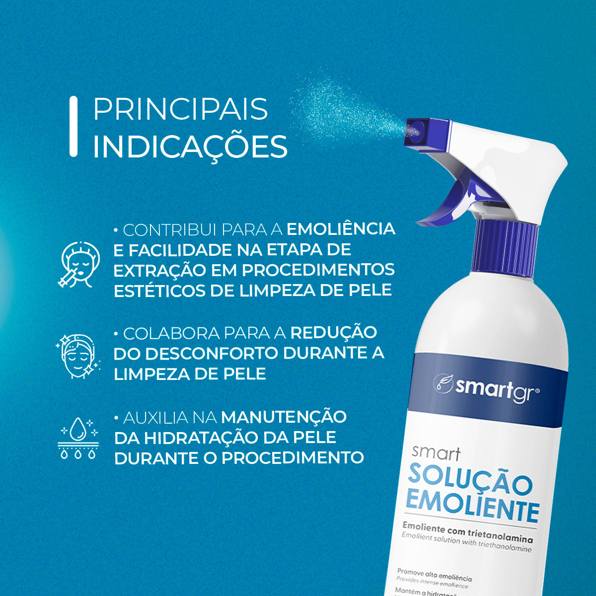 Smart Solução Emoliente, 1 L — indicações de uso, Smart GR