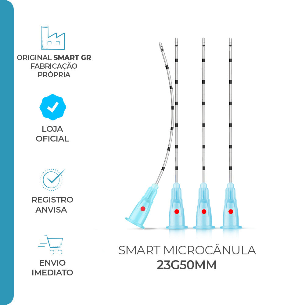 Smart Microcânula, 23G x 50 mm — embalagem do produto, Smart GR