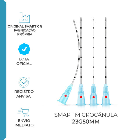 Smart Microcânula, 23G x 50 mm — embalagem do produto, Smart GR