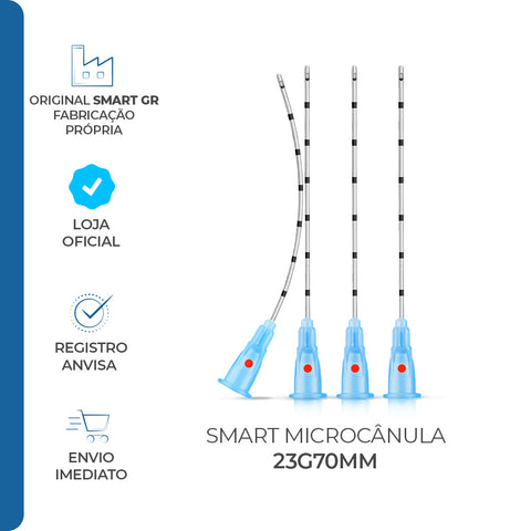 Smart Microcânula, 23G x 70 mm — embalagem do produto, Smart GR