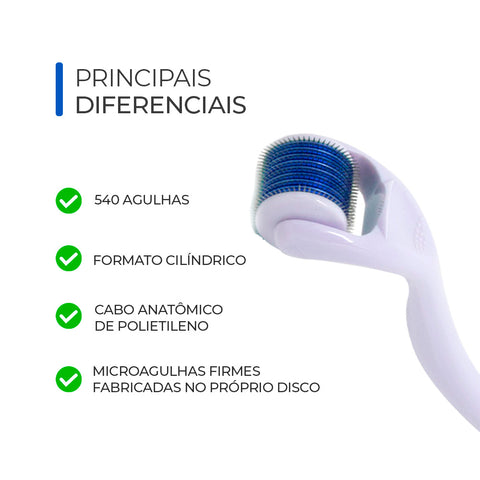 Smart Derma Roller 540 Agulhas, 2,00 mm — diferenciais do produto, Smart GR