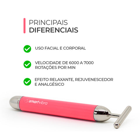 Smart Vibra, Massageador por Vibração, cor rosa — diferenciais do produto, Smart GR