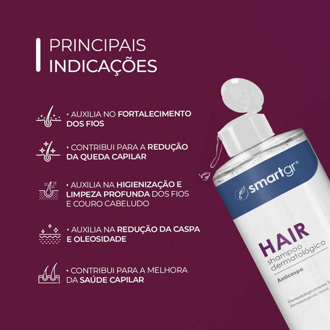 Hair Shampoo – Anticaspa e Anticoceira – 180 ml | Smart GR