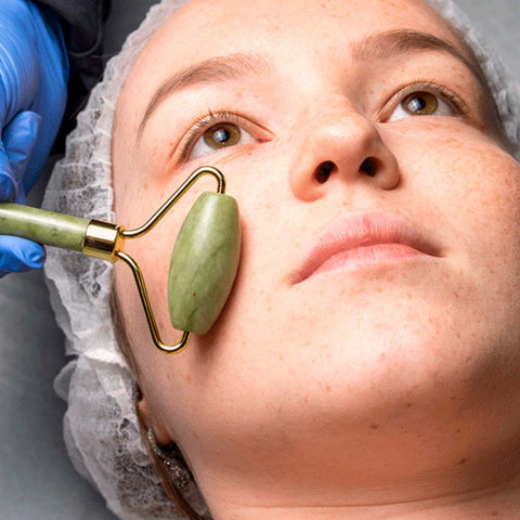 Smart Rolo Massageador de Jade Verde — modo de aplicação, Smart GR