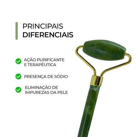 Smart Rolo Massageador de Jade Verde | Smart GR