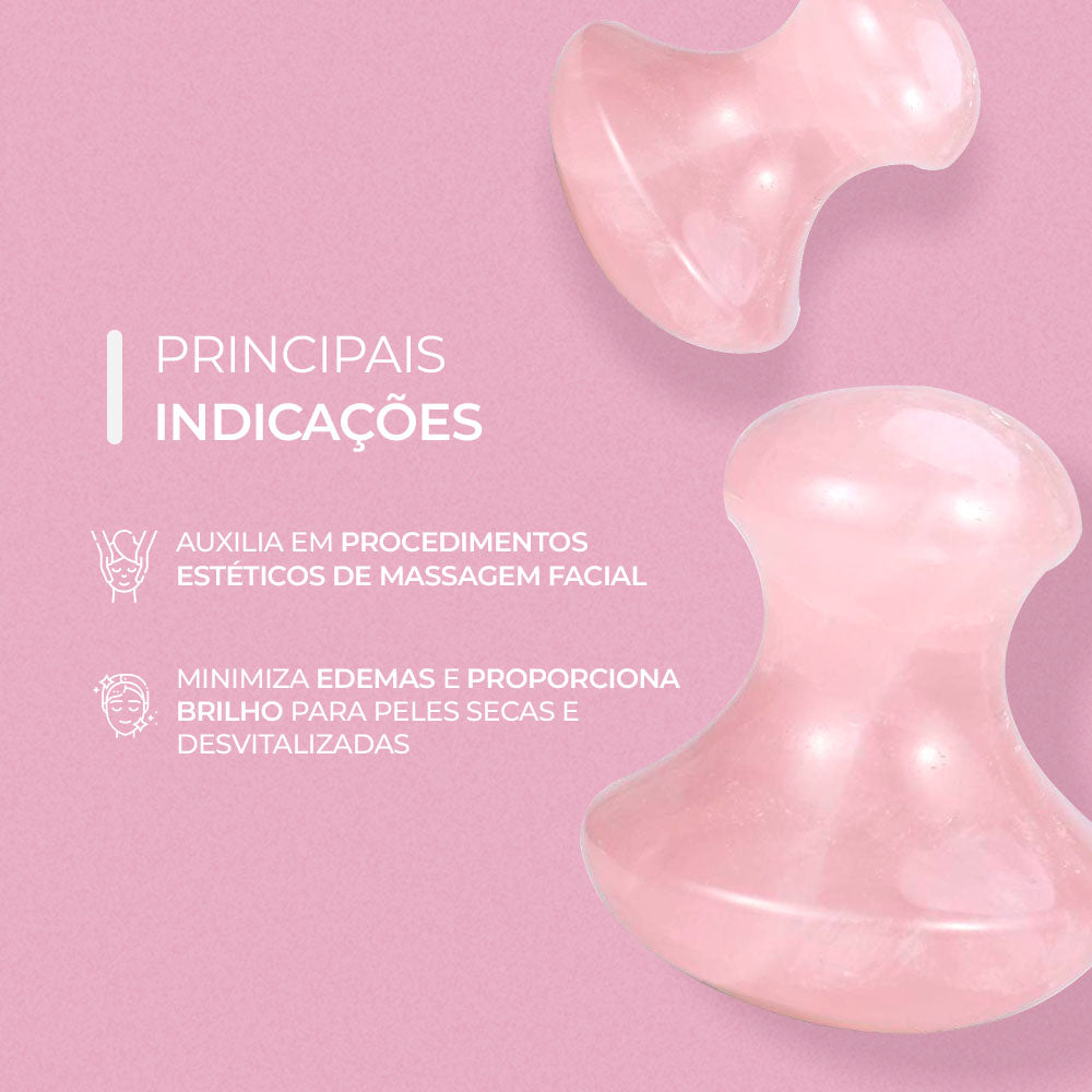 Smart Cogumelo de Massagem de Quartzo Rosa — diferenciais e indicações de uso, Smart GR