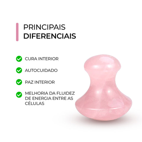Smart Cogumelo de Massagem de Quartzo Rosa | Smart GR
