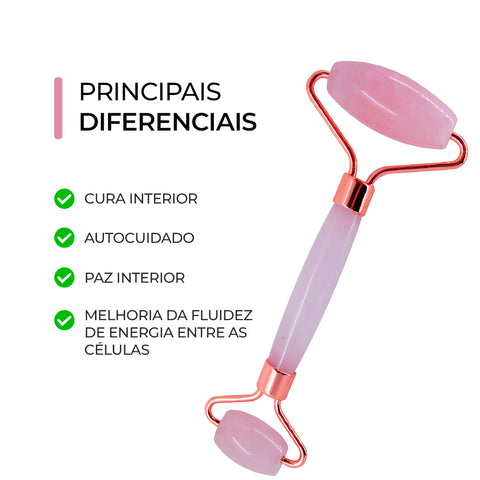 Smart Rolo Massageador de Quartzo Rosa | Smart GR