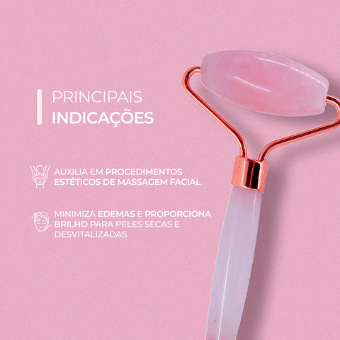 Smart Rolo Massageador de Quartzo Rosa | Smart GR