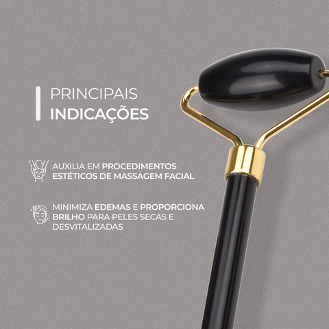 Smart Rolo Massageador de Obsidiana Negra | Smart GR