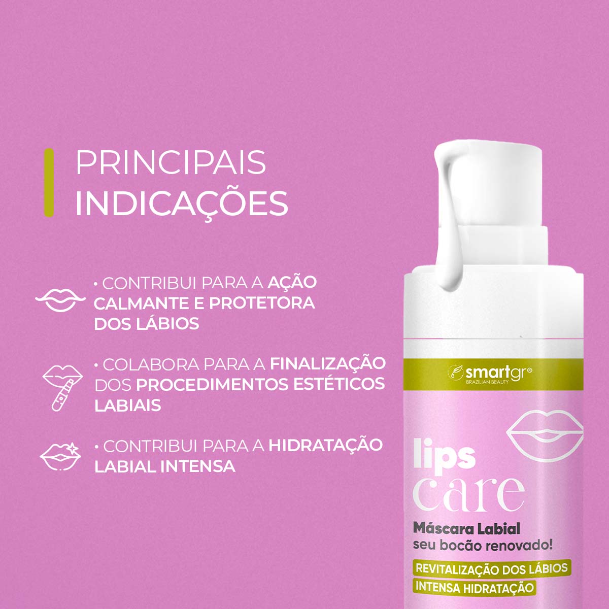 Máscara Labial, Lips Care, 10 g — indicações de uso, Smart GR