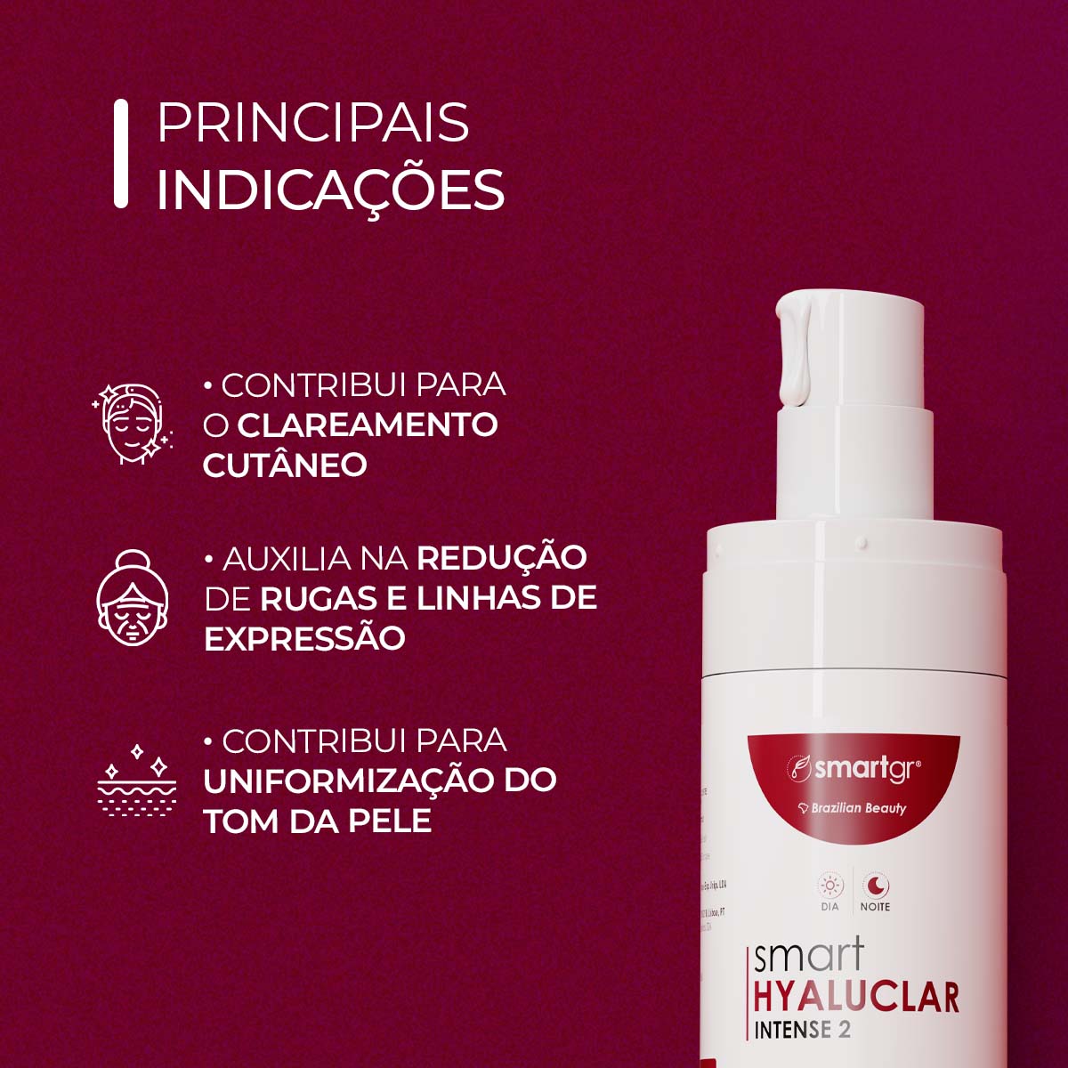 Sérum Hyaluclar Intense 2 Clareador, 30 ml — indicações de uso, Smart GR