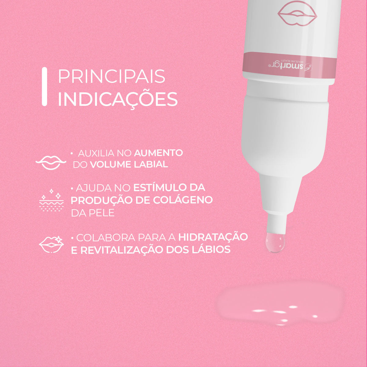 Smart Lips Care, Hidratante Labial, 3 ml — indicações de uso, Smart GR