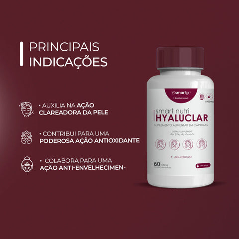 Smart Hyaluclar Nutri – Suplemento Cuidados com a Pele – 60 cápsulas | Smart GR
