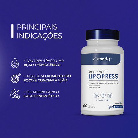 Smart Nutri Lipopress, Suplemento Alimentar em Cápsulas — indicações de uso, Smart GR