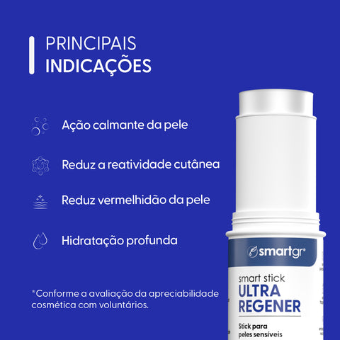 Stick Ultra Regener, Peles Sensíveis, 15 g — indicações de uso, Smart GR