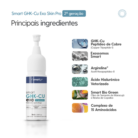 Smart GHK-Cu Exo 2 ª Geração Skin Pro 5x3ml - Smart GR