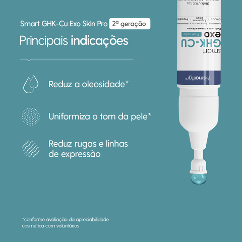 Smart GHK-Cu Exo 2 ª Geração Skin Pro 5x3ml - Smart GR