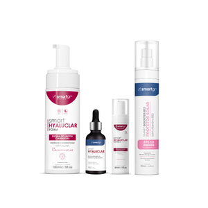 Kit Suavização de Manchas II – Foam Hyaluclar + Sérum Hyaluclar + Intense 3 + Protetor Solar B12 FPS 50 | Smart GR