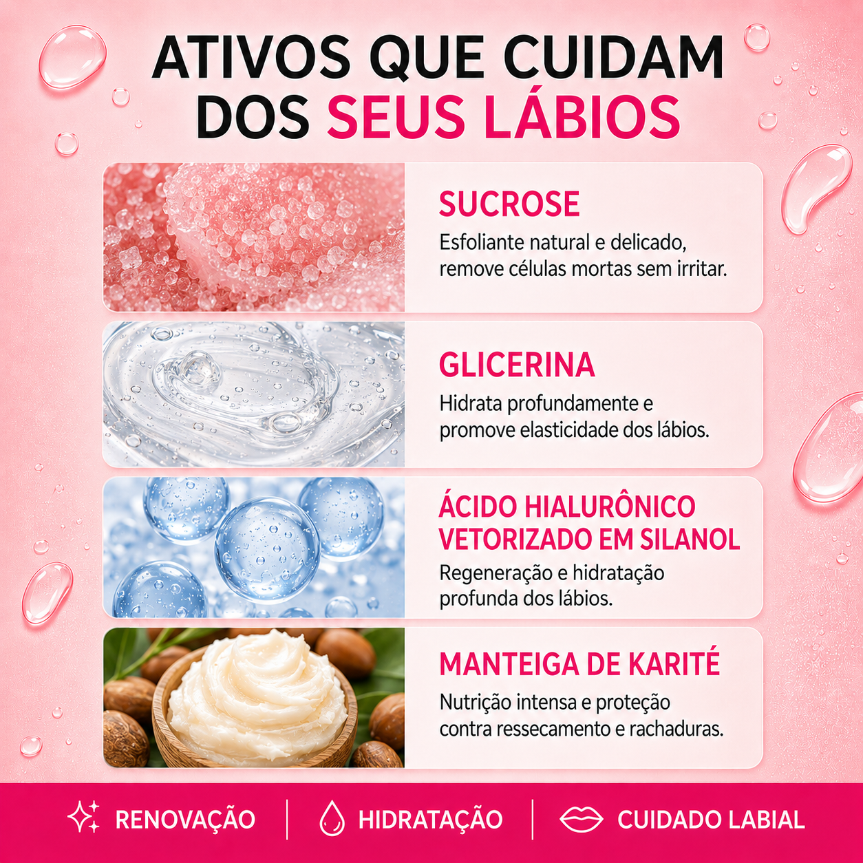 Esfoliante Labial de Cereja, Lips Care, 15 g — vista adicional, Smart GR