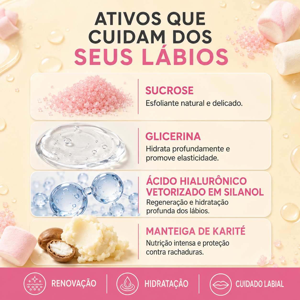Esfoliante Labial de Marshmallow, Lips Care, 15 g — vista adicional, Smart GR
