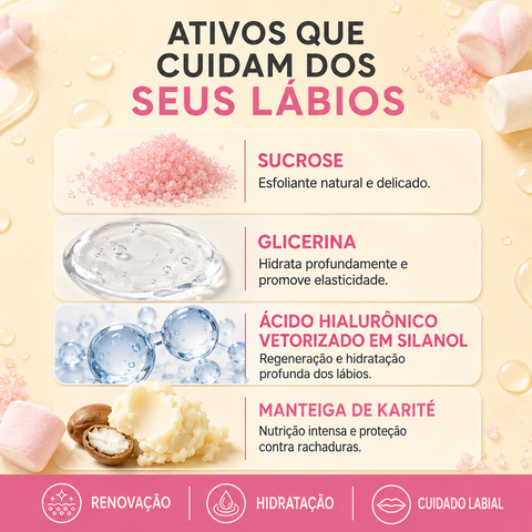 Esfoliante Labial de Marshmallow, Lips Care, 15 g — vista adicional, Smart GR