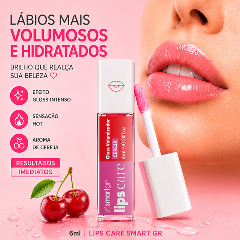 Gloss Volumizador de Cereja, Lips Care, 6 ml — cuidado labial, Smart GR