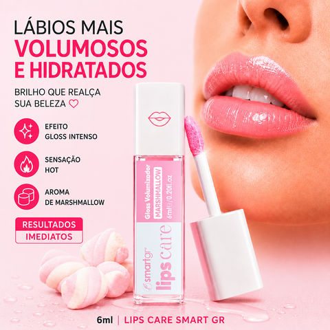 Gloss Volumizador de Marshmallow, Lips Care, 6 ml — cuidado labial, Smart GR