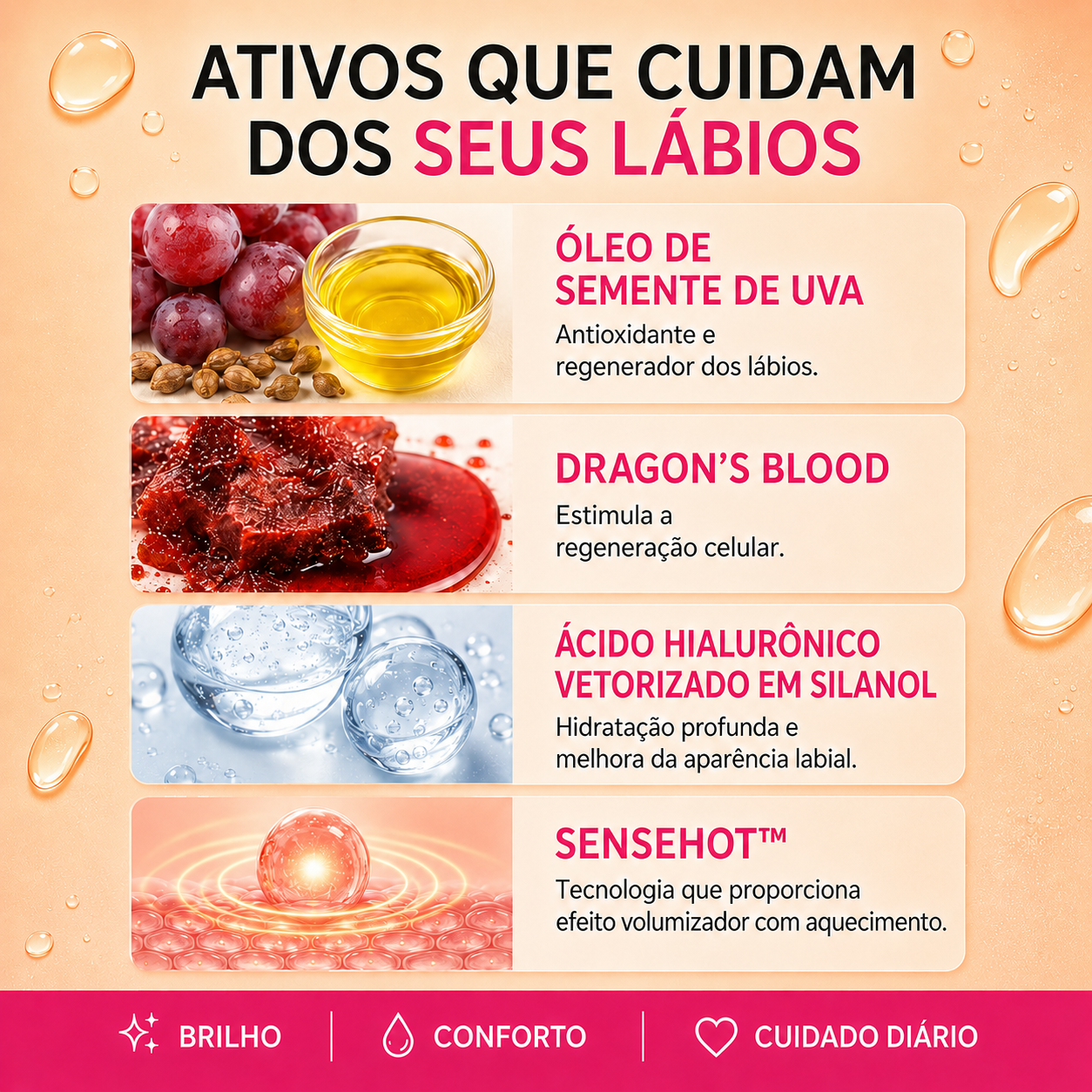 Gloss Volumizador de Tutti Frutti, Lips Care, 6 ml — vista adicional, Smart GR