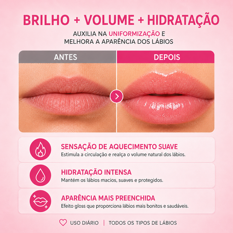 Gloss Volumizador de Cereja, Lips Care, 6 ml — embalagem do produto, Smart GR