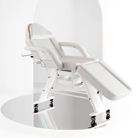 Poltrona Fixa Estética Branca com 2 Bandejas, Docmob — equipamento de estética profissional, Smart GR