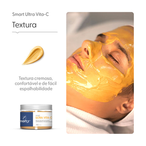 Smart Ultra Vita-C, Máscara Facial Dourada, 120 g — embalagem do produto, Smart GR