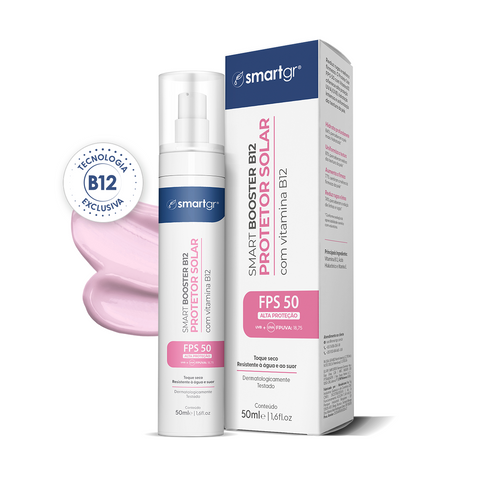 Protetor Solar FPS 50 com Vitamina B12 – 50 ml | Smart GR