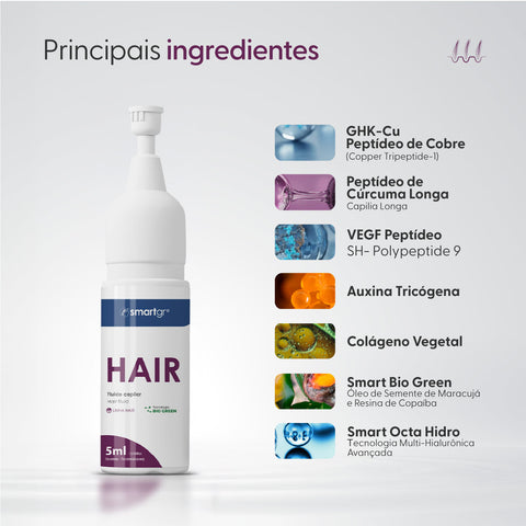 Smart GHK-Cu Hair, 5 x 5 ml — embalagem do produto, Smart GR