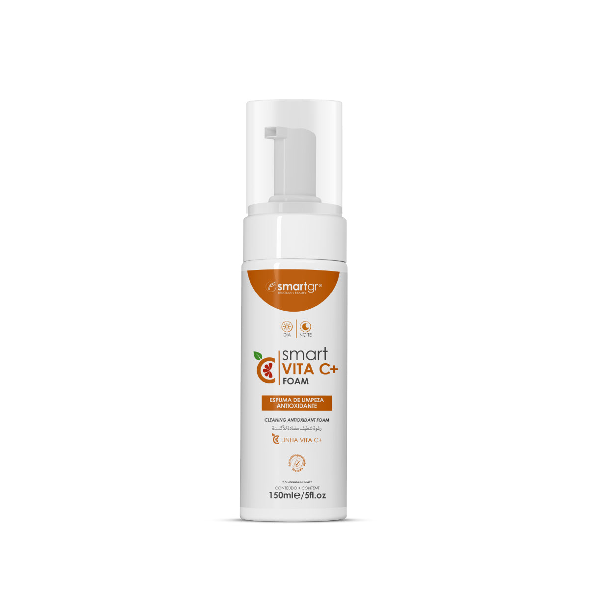 Smart Vita C+ Foam, Espuma de Limpeza, 150 ml — limpeza facial com Vitamina C, Smart GR