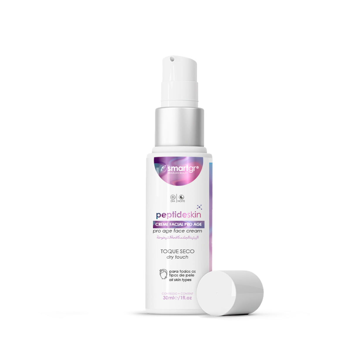 Creme Peptide Skin, 30 ml — creme facial com peptídeos e colágeno, Smart GR