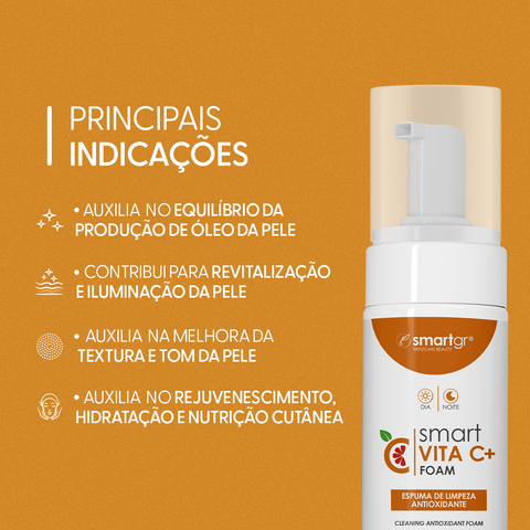 Smart Vita C+ Foam – Espuma de Limpeza – 150 ml | Smart GR