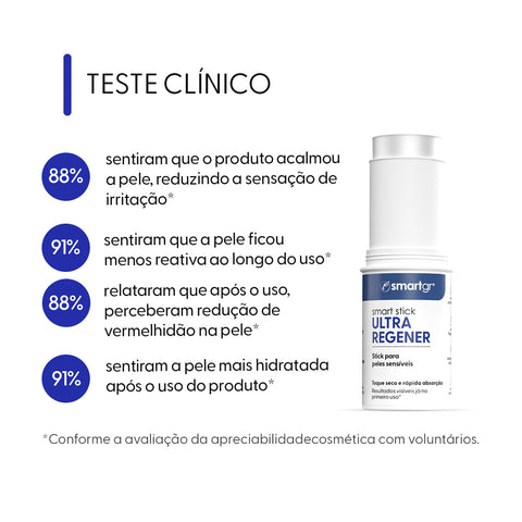 Stick Ultra Regener, Peles Sensíveis, 15 g — teste de produto, Smart GR
