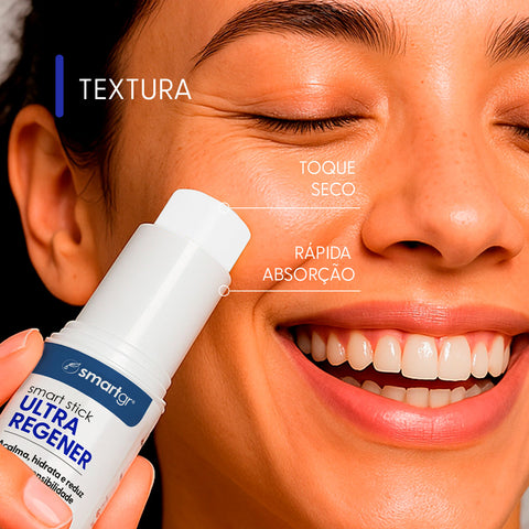 Stick Ultra Regener, Peles Sensíveis, 15 g — textura do produto, Smart GR