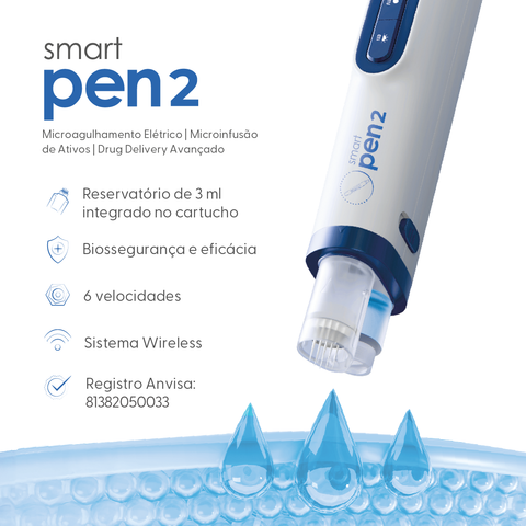 Smart Pen 2 - Caneta de Microagulhamento com Infusão Automática | Smart GR