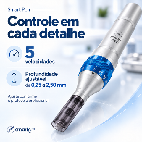 Kit Smart Pen + My Lips Vibra + Canga + Treinamento de Microagulhamento Online | Smart GR