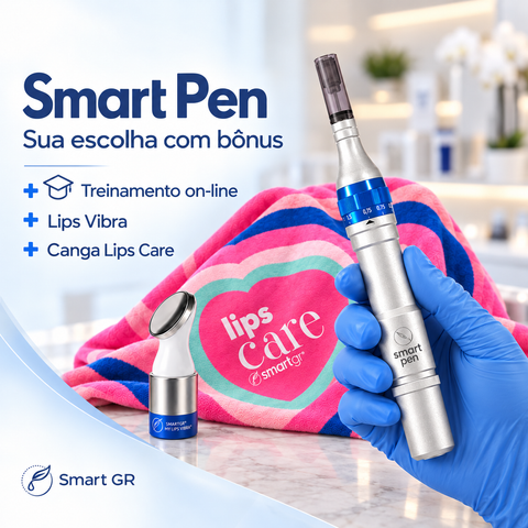 Kit Smart Pen + My Lips Vibra + Canga + Treinamento de Microagulhamento Online | Smart GR