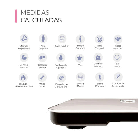Smart Body Scale – Balança Inteligente com Análise Corporal por Bioimpedância | Smart GR