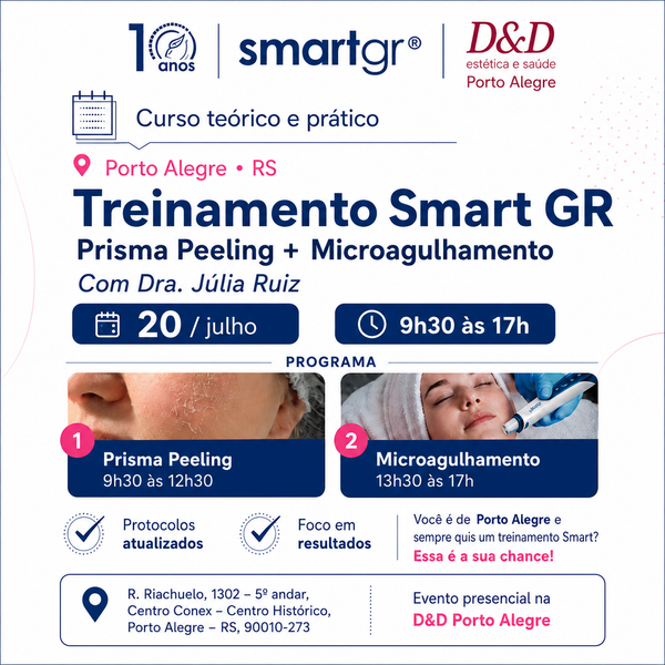 Treinamento Presencial de Microagulhamento + Prisma Peeling em Porto Alegre | Smart GR + D&D